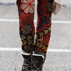 Floral Print High Waist Leggings Women's Clothing
