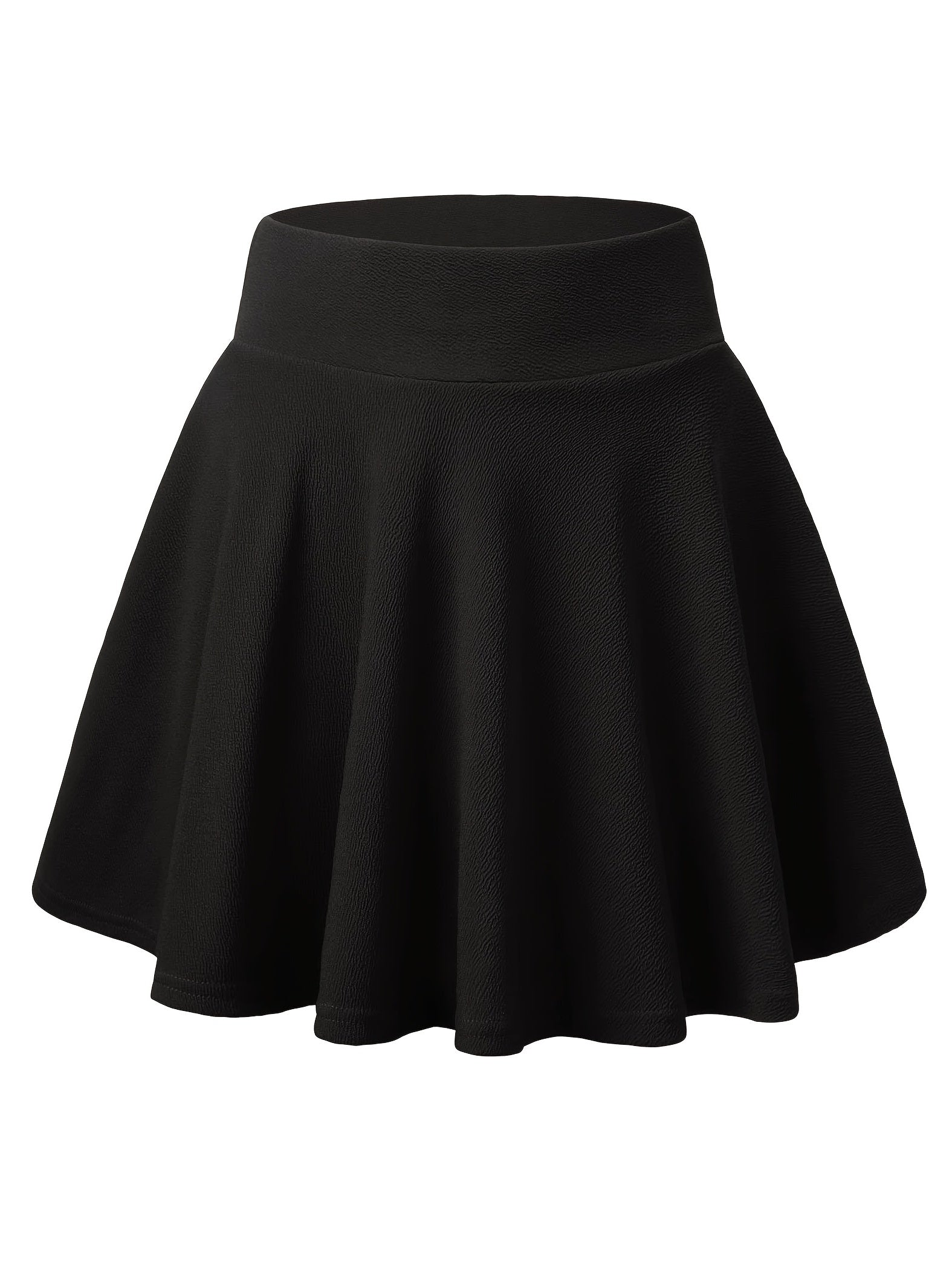 High Waist Solid Skort For Skating Women's Clothing