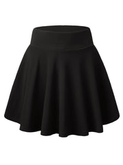 High Waist Solid Skort For Skating Women's Clothing