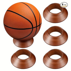 4pcs Wooden Ball Stand Display Holder For Various Sports