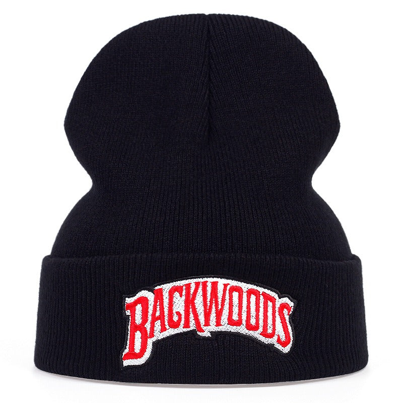Backwoods Embroidered Knitted Wool Cap
