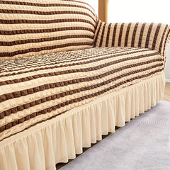 Seersucker Sofa Slipcover Stretch Anti-slip Cover