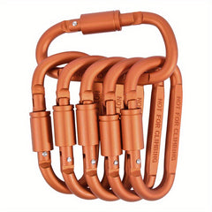 6pcs Aluminum Carabiners for Outdoor Activities
