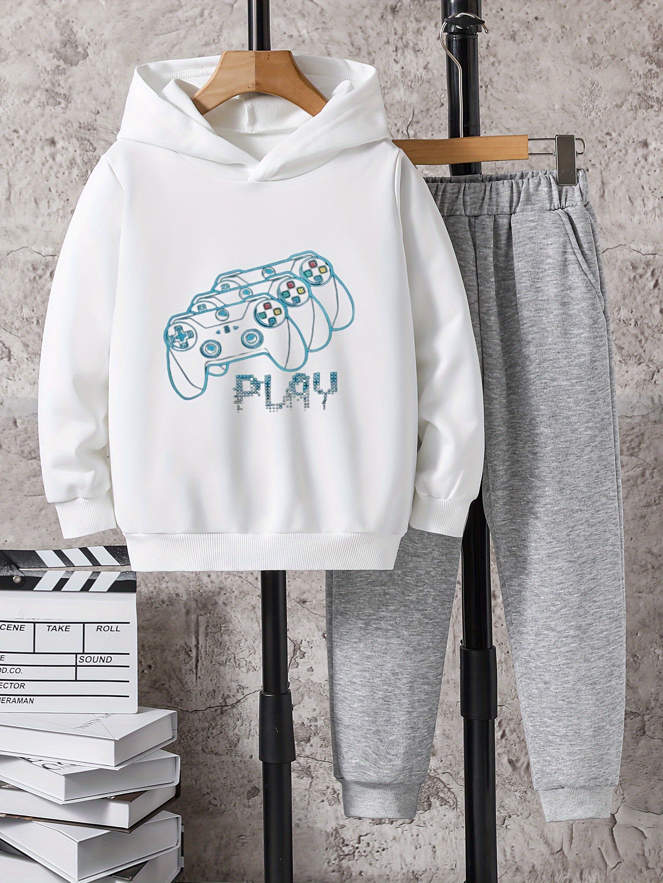 Game Controller 2pcs Boys Kids Hoodie & Sweatpants Set
