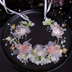 Sweet Butterfly Flower Headband For Flower Girl