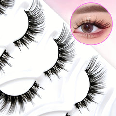 5 Pairs Cat Eye Lashes Lengthening Sexy Curling Fluffy Faux Mink False Eyelashes