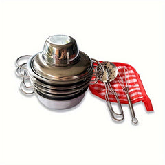 Mini Kitchen Set Pretend Play Cooking Toy with Pans Stove Utensils