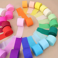 6 Rolls Crepe Paper Streamers Party Decoration 900cm