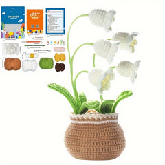 DIY Crochet Flower Kit for Beginners - Large Potted Ornaments