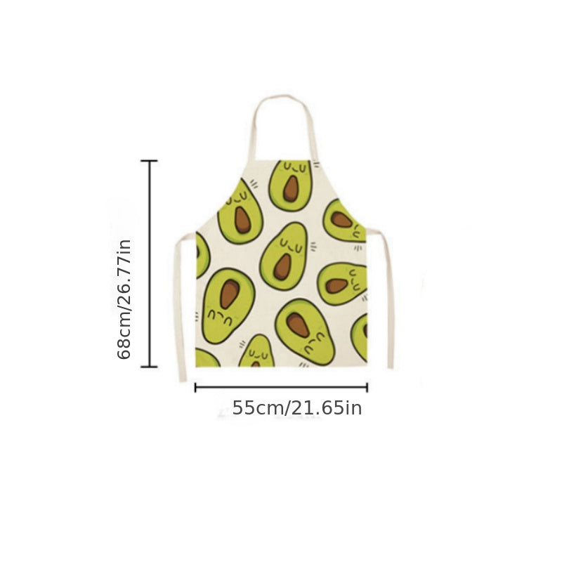 Christmas Linen Apron Unisex Adjustable Cooking Apron