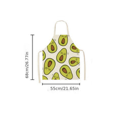Christmas Linen Apron Unisex Adjustable Cooking Apron