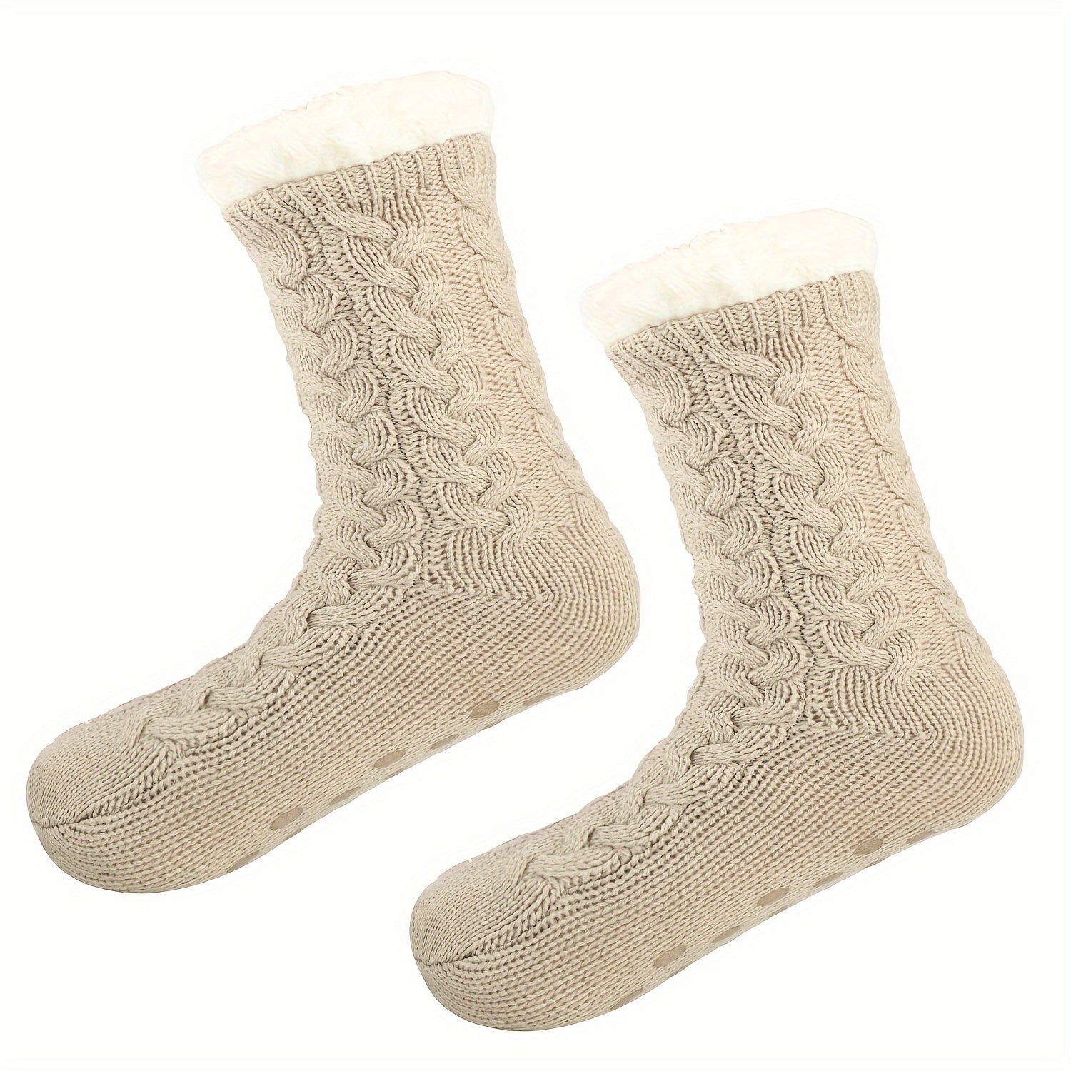 Winter Thickened Warm Plus Velvet Non slip Socks Christmas Gift
