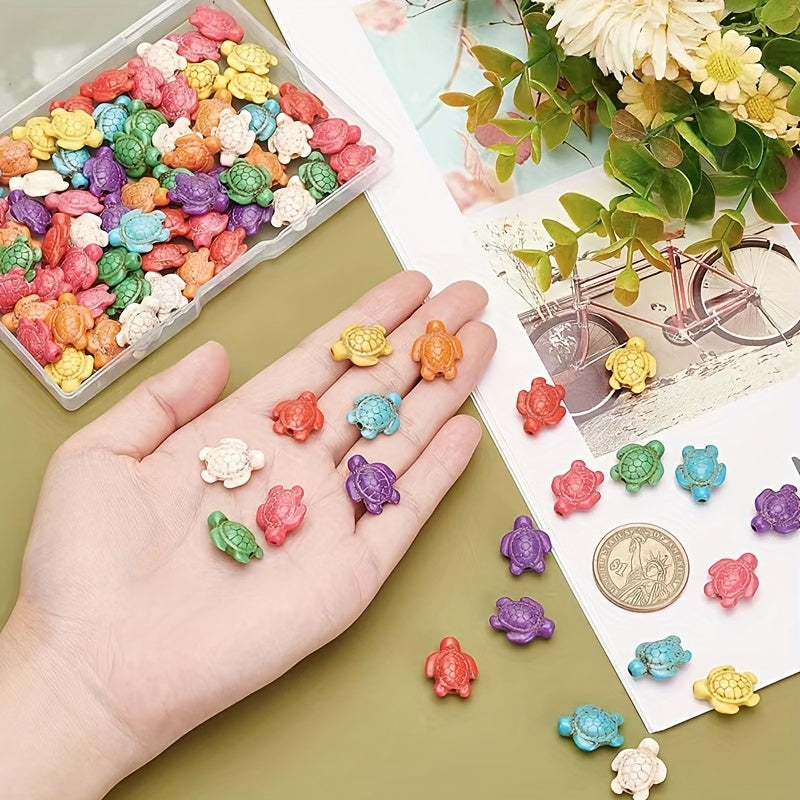 22 Pcs Turquoise Turtle Beads for DIY Jewelry Making
