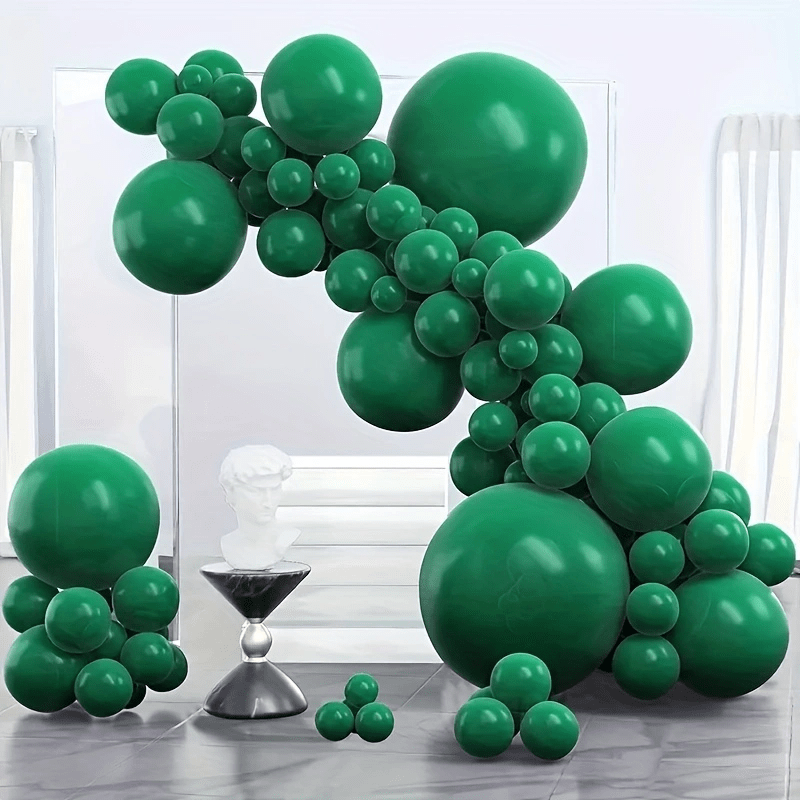 100pcs Dark Green 10 inch Latex Balloons Party Balloon Wreath Accessories