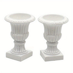 2pcs Mini Garden Decorative Pedestal Basin 1:12 Dollhouse Model Access