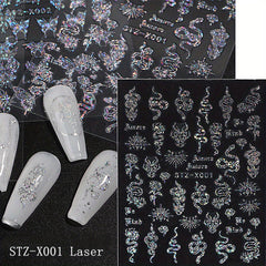Butterfly Laser Nail Decals for DIY Nail Art