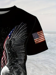 Eagles Print Men's Graphic T-shirt Casual Comfy Tees For Summer