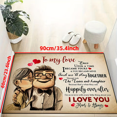 To My Love Door Mat Non-slip Floor Rug Mat Living Room Bedroom Entrance Door Mat