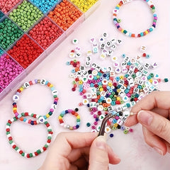 5000pcs 24 Colors Glass Rice Letter Bead Set Handcraft DIY