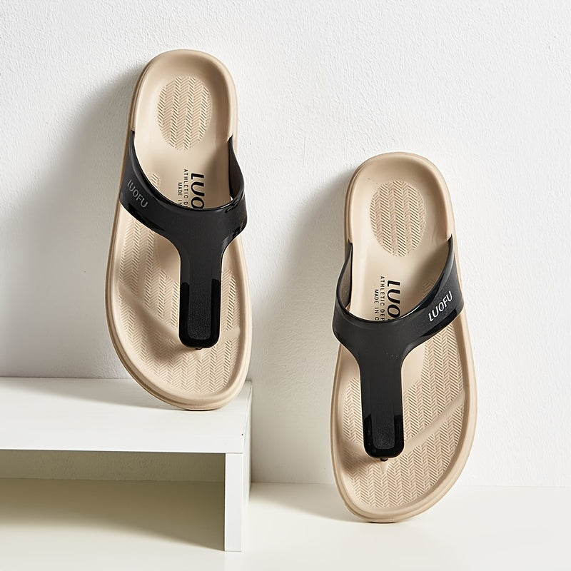 LUOFU Men's Soft In Sole Sandals Summer Casual Non slip Flip flops