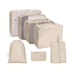 7-Pc Travel Luggage Set Versatile Organizers Multifunctional Bags
