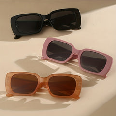 Rectangle Sunglasses Retro UV400 Sun Shades for Vacation Beach Travel