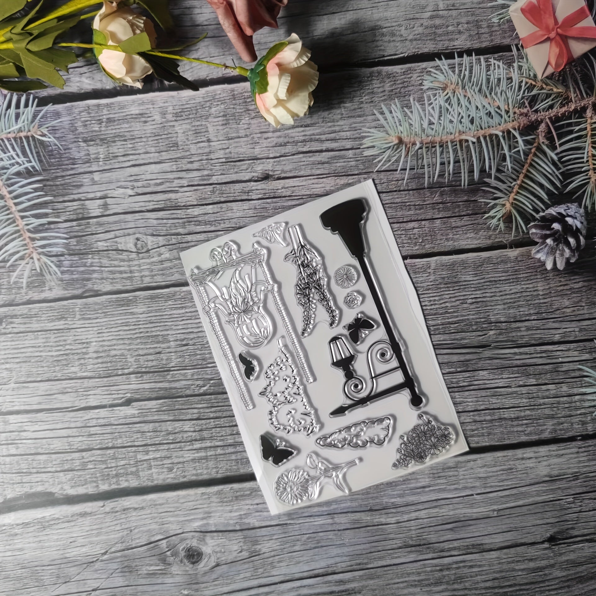 1pc Scene Theme Stamp for DIY Handcraft Scrapbook Journal Card Making