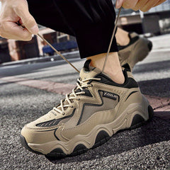 Men's Chunky Dad Sneakers Lace Up Athletic Shoes