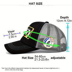 Letter Embroidered Sunscreen Hat for Outdoor Activities