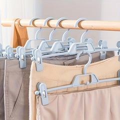 5pcs Clothes Hanger Clip Non-slip Hanging Rack Trouser Hanger Stack
