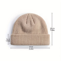 Unisex Beanie Hat Classic Casual Warm Soft Hip Hop Knitted Hat Kids Adults Teens