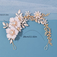 Pearl Flower Leaf Headpiece Bridal Wedding Hair Accessories