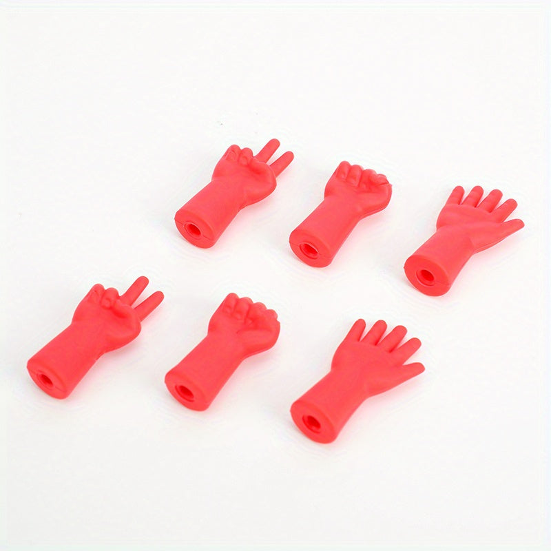 6pcs Gesture Shape Knitting Needle Caps Stitch Protector for DIY Weave Knitting