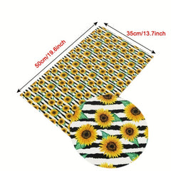 1pc Sunflower Pattern Cotton Fabric Precut DIY Patchwork Sewing Quilting