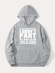 Funny Meme I Didn't Fart Print Hoodie Men's Winter Streetwear