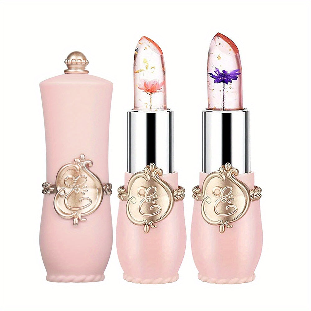 Dried Flower Jelly Lipstick Natural Fruit Flavor Long Lasting Lip Gloss
