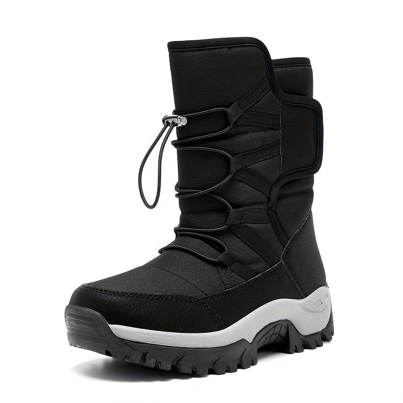 Women's Solid Outdoor Warm Snow Boots Walking Shoes Winter High Tube Boots