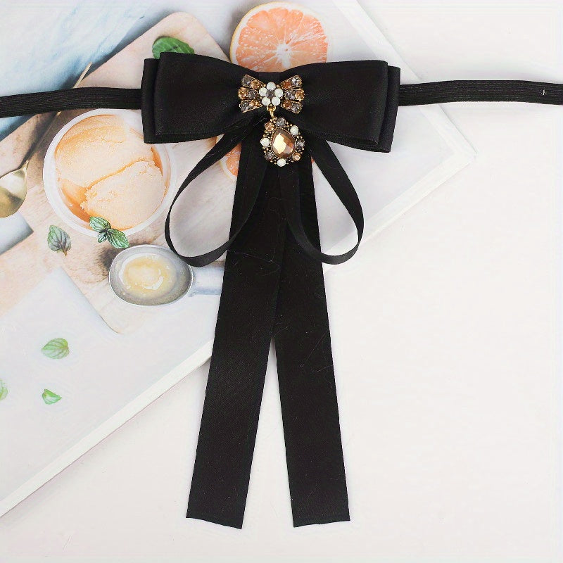 Crystal Pendant Bow Tie for Women