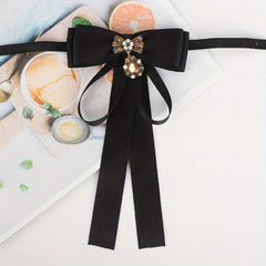 Crystal Pendant Bow Tie for Women