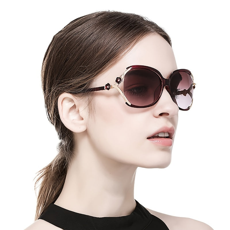 Camellia Flower Sunglasses Large Gradient UV400 Sun Shades