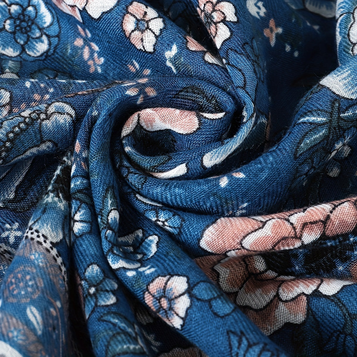 Boho Tassel Scarf Vintage Print Shawl Classic Windproof Head Wraps