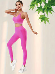 Yoga Cami Crop Top & Leggings Set Women's Activewear