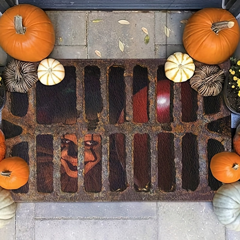 Horror Clown 3D Illusion Halloween Bath Mat Scary Welcome Door Mats