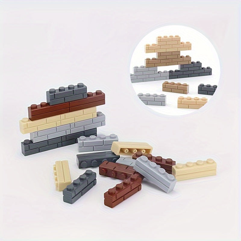 Retro Wall Tiles DIY Puzzle Toy Small Particle City Block Building Set
