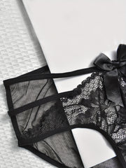 3 Pack Sexy Plus Size Lace Mesh Low Rise Briefs Set