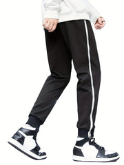 Creative Graphic Print Track Pants Men's Casual Comfy Joggers Sweatpants