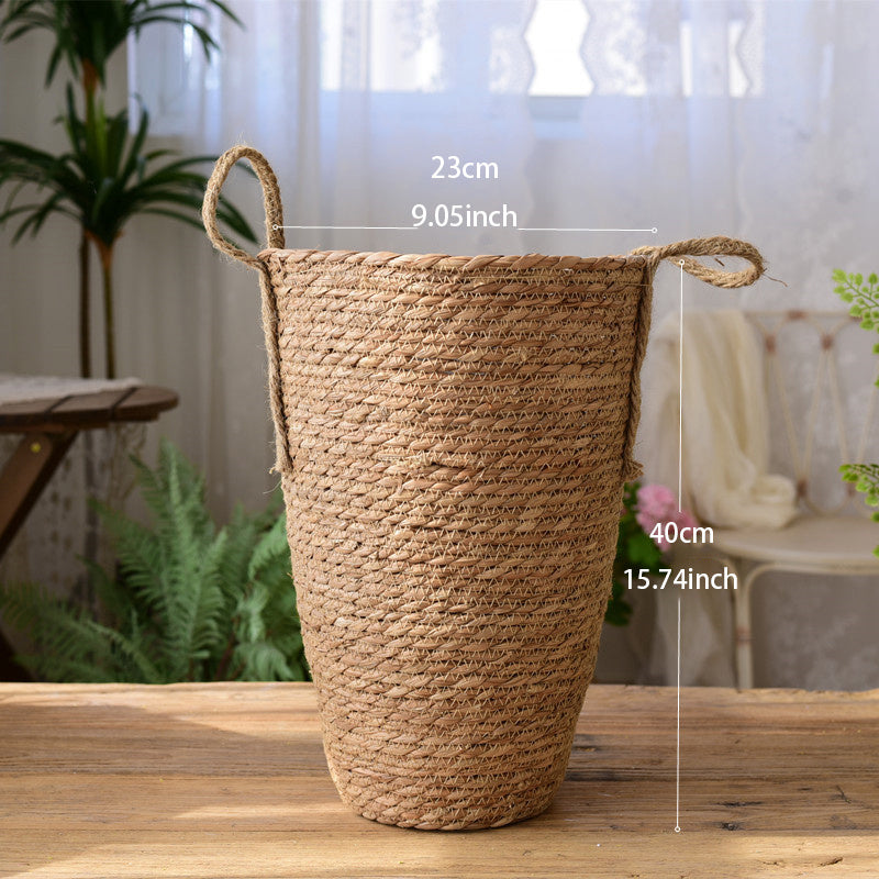 Nordic Woven Flower Basket Home Storage Living Room Decoration