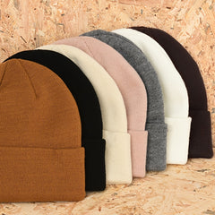 Knitted Hat Beanie For Men Women Cuffed Plain Skull Hat