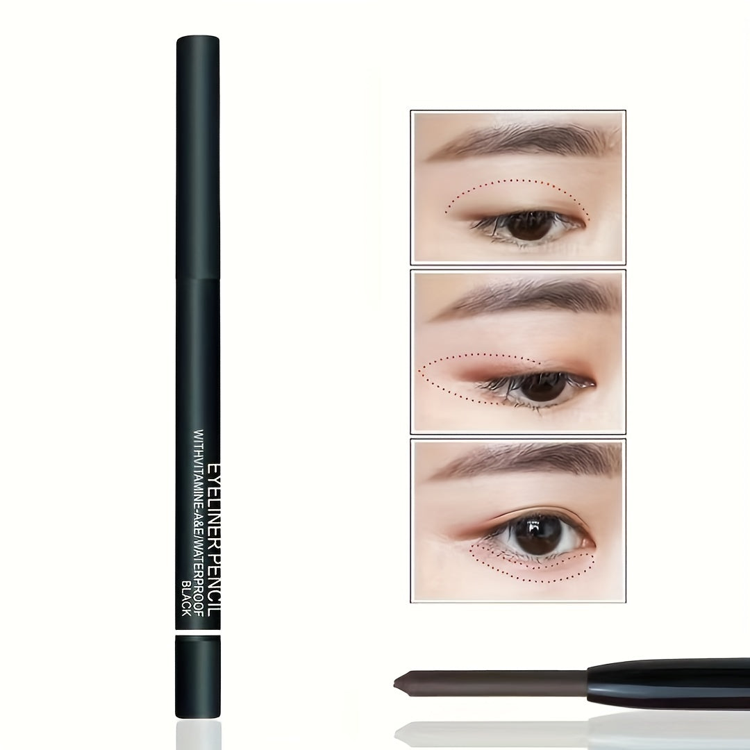 Dual Ended Eyeliner & Eyebrow Pencil Waterproof Smudge Proof Makeup