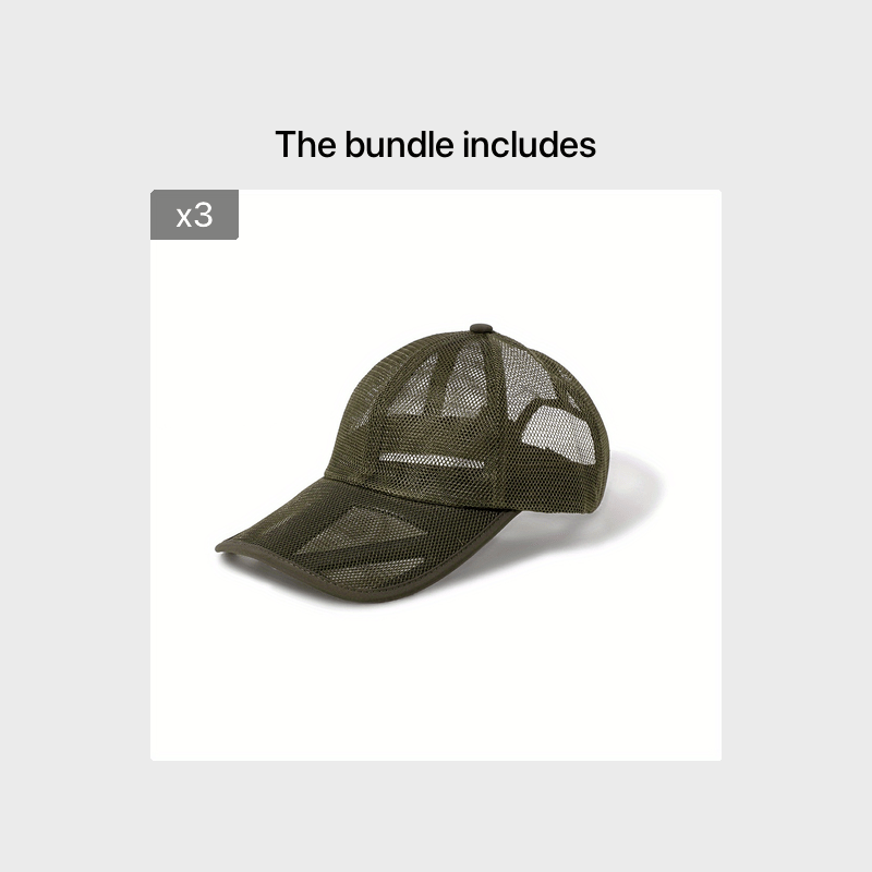Mesh Hat Hollow Brim Baseball Cap Sun Hat Men's Peaked Cap